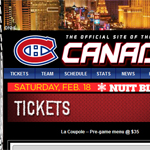 Thumbnail of NHL Canadiens website