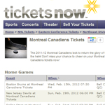 Thumbnail of Tickets Now website